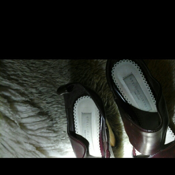 Stella McCartney Platform Burgundy Vegan Leather 8 - Picture 2 of 4